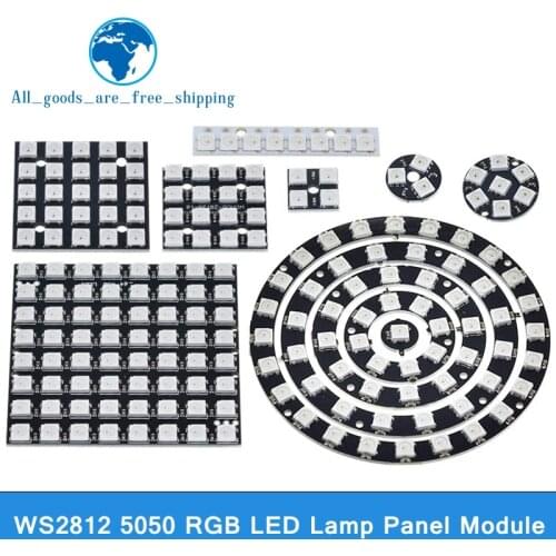 4 8 12 16 channel WS2812 WS2812B WS 2811 5050 RGB LED Lamp Panel Module 5V 1Bit 4Bit 8Bit 12Bit 16Bit 24Bit Rainbow LED Precise