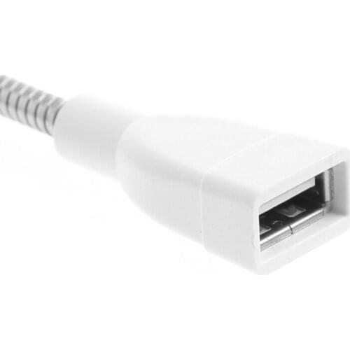 New Flexible Metal Hose Power Supply USB Adapter Cable Extension Cord For Lamp Fan