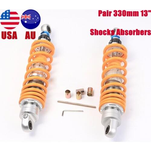 One Pair 330mm 13" Motorcycle Rear Shocks Absorbers Suspension For Dirt Street Bike Honda Trail CT70 CB400