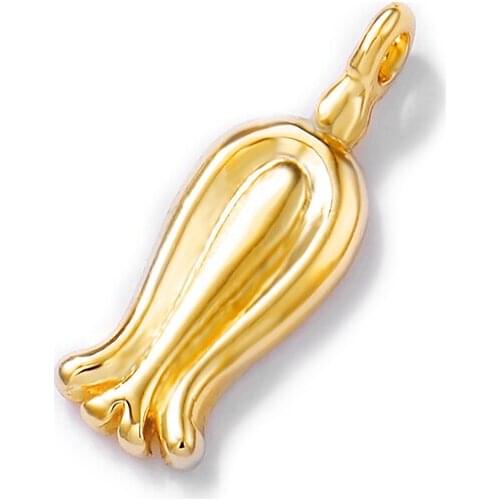 Factory wholesale Gold Color Brass Rose Charms Pendants Necklace and Bracelet Earring Diy Jewelry Making Supplies Accessories