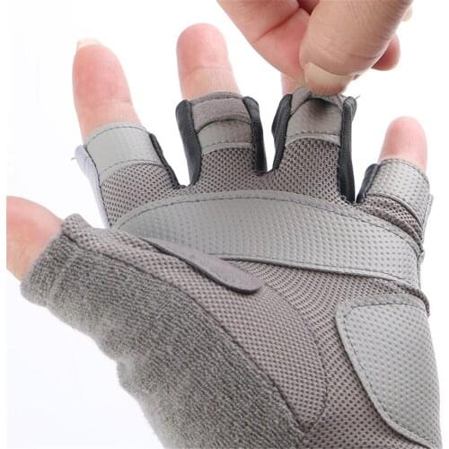 Men Women Half Finger Fitness Gloves Breathable Anti-slip Sports Gloves for Weightlifting Dumbbell Training and Outdoor Ridding