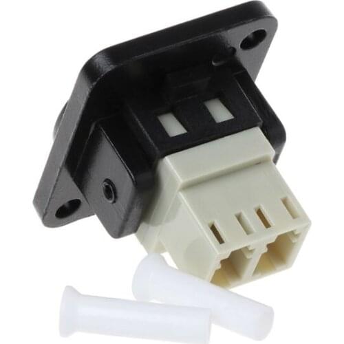 RJ45 D-Type LC Optical Fiber Straight Connector Chassis Panel Mounting Socket Holder Extension Module Socket Jack-Modular CAT5E