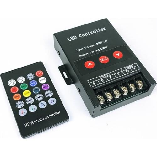 360W RF Remote Controller 20 keys RGB Music Dimmer Controller Bluetooth-compatible LED Strip TV KTV Bar Backlight Controller