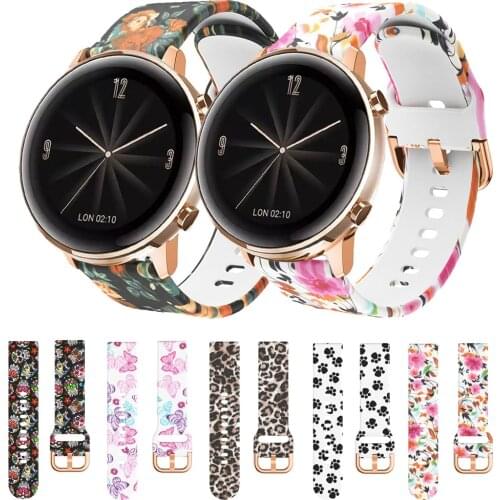 Silicone Wrist Strap for Huawei Watch 2 Sport/Amazfit Bip/GTS 2/GTR 42mm Bracelet Replace Galaxy Active 2 40mm Smart Watch Band