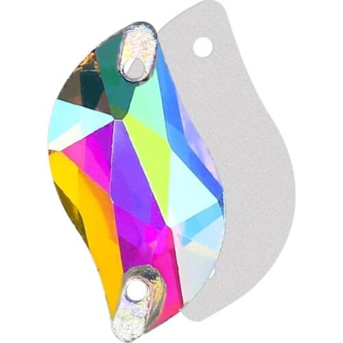 Different shape crystal AB flat bottom sewing rhinestone DiY craft Christmas costume decoration Seamable rhinestones