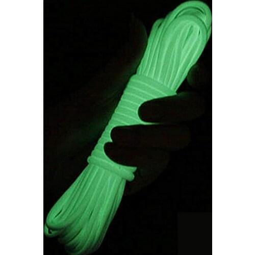 Outdoor 50FT Glow In The Dark Luminous Paracord Cord Lanyard Rope 9 Strands Cores Outdoor Survival Wholesale