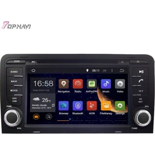 Topnavi 7'' Quad Core Android 6.0 Car DVD Play for Audi A3 2003- Radio Stereo Video Multimedia Audio Autoradio GPS Audio Stereo