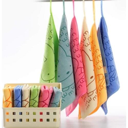 25*25cm Special Absorbent Microfiber Kitchen Cleaning Small Square Towel Bathroom car dish cloth rags 6 Colors to choose H0048