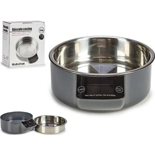 Kitchen scale Grey Steel (19 x 7,5 x 22,5 cm) Digital