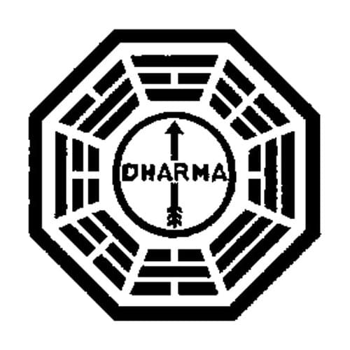 Lost Dharma Initiative Personality Vinyl Car Sticker Black/Silver Decoration Decal 15cm*15cm