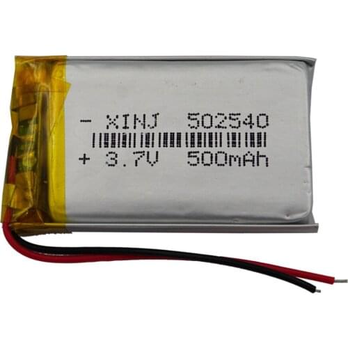 XINJ 3.7V 500mAh Lithium Polymer Battery Accumulator Li ion li-po cell 502540 For MP4 E-book Driving Telephone watches Tablet PC