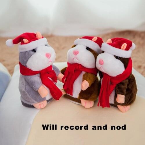 Funny cute Valentine’s day gift recording hamster kids interactive toy talking mouse face animal baby boy girl birthday gift