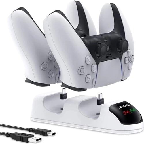 Charger for PS5 Dual Sense Controller Charging Station for PS5 Playstation 5 Wireless Controllers Dual USB Fast Charger