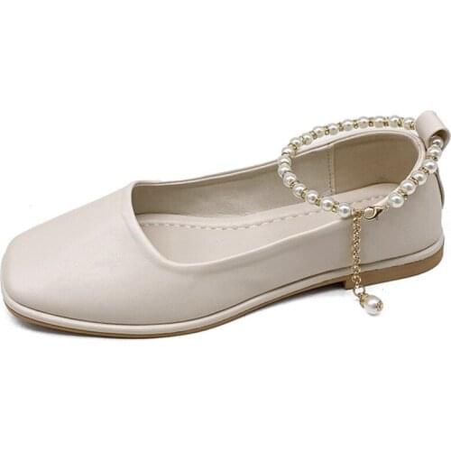 Womens Flat Shoes Woman Square Toe PU Slip on Flats Shallow Casual New Mixed Color Sexy Ladies Shoe Spring Plus Size 35-39