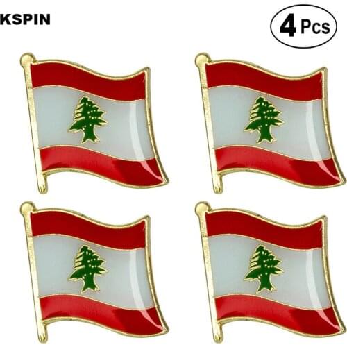 Lebanon Flag Pin Lapel Pin Badge Brooch Icons 4pcs