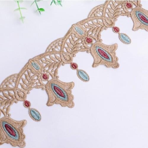 13M/lot 9cm Wide Lace Fabric Curtain Lace Trims Ribbons DIY Sewing Sofa Tablecloth Clothing Skirt Edge Decor