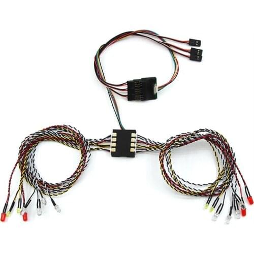 16 LED Light System Front & Rear Lamp Group Turn Light for RC Crawler Car Traxxas TRX4 Axial SCX10 WPL D12 MN99S MN86S