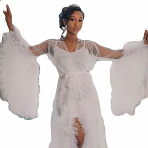 2021 Elegant Evening Dresses Maternity Photoshoot Babyshower Gowns Custom Made Long Sleeve Sexy Split Maternity Prom Party Dress