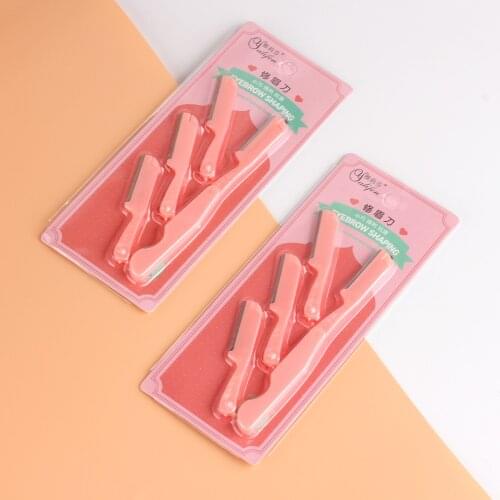 3pcs/set Facial Eyebrow Trimmer Eye Brow Shaper Face Razor Eyebrow Safe Razor Shaver Blade for Women Beauty Makeup Tools