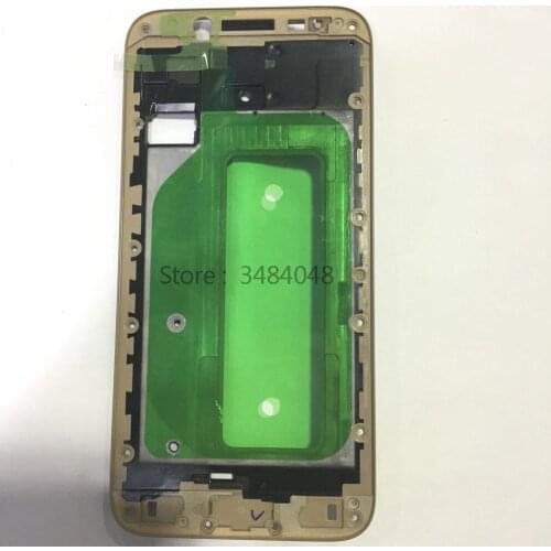 5 pcs/lot OEM Front Housing Frame Replacement for Samsung Galaxy J7 2017 J730 - Gold/Black