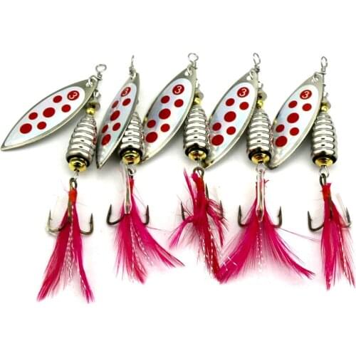 5pcs Fishing Lure Spinner Bait 8cm 13g Metal Spoon Lure Hard Spinner Bait Artificial Hard Fishing Wobblers Metal Flying Tackle