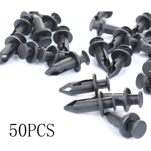 50/100pcs 8mm Auto Fasteners Rivets Clips Car Bumper Door Panel Fender Liner Clips Retainer for Mitsubishi Honda Nissan