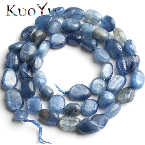 6-8mm Natural Irregular Blue Kyanite Stone Beads Loose Spacer Beads For Jewelry Making DIY Bracelet Necklace 15"Strand/Inches