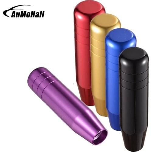 Car Styling 13CM Car Manual Shift Knob Gear Shift Head Interior Accessories Shifter Lever Stick Aluminum Handle