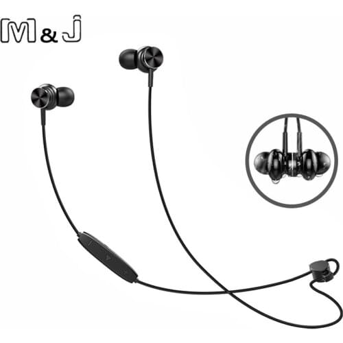 M&J IPX4-rated Sweatproof Headphones Bluetooth 4.1 Wireless Sports Earphones For Xiaomi iPhone X 8 Headphone With Mic Earbuds