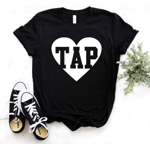 Tap Dance Love Print Women tshirt Cotton Casual Funny t shirt For Yong Lady Girl Top Tee 6 Colors Drop Ship NA-450