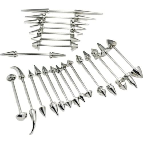 2Pcs 7mm-40mm Double Headed Bullet Spikes Garment Rivet Studs For Bag Leather Craft Collar Clip Shoelace Hair Accessories Decor