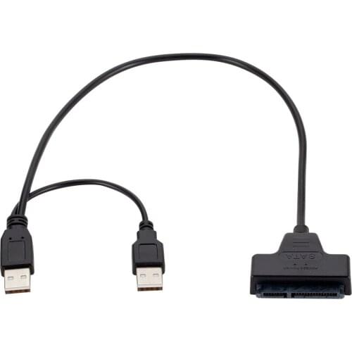 USB SATA 7+15Pin to USB 2.0 Adapter Cable For 2.5 HDD Laptop Hard Disk Driver In stock 7