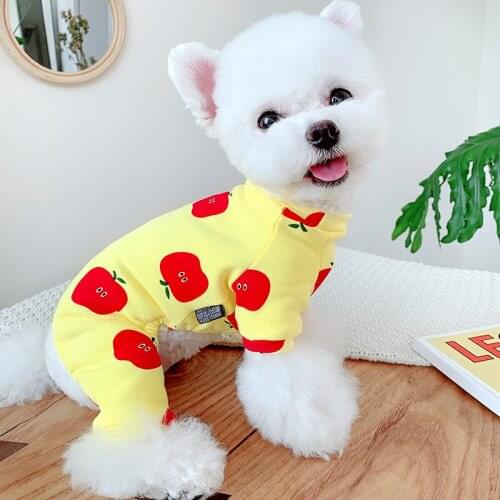 Dog Jumpsuit Sleepwear Autumn Winter Dog Clothes Pajamas Yorkshire Pomeranian Schnauzer Bichon Poodle Pet Outfit Dog Clothing