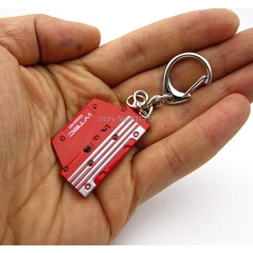 10pcs Zinc alloy DC5 FD2 K20 K20A DOHC i-VTEC Car engine cylinder head Cover Keychain Keyring
