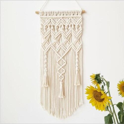Macrame Boho Tapestry wall Hanging Decoration Nordic Hand-woven Tassel wall Decor Apartment Dorm Room Decoration Accessories