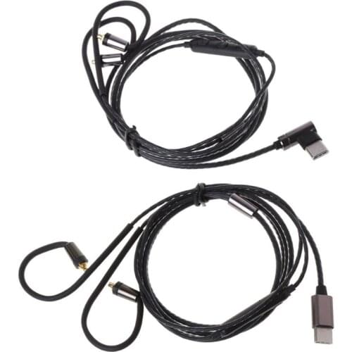 MMCX Type C Earphone Audio Cable Mic For Shure Headphone SE215/315/535/846/425
