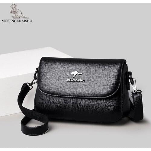 Fashion Letter Design Ladies Shoulder Bag 2021 New Solid Color Designer Women Messenger Bags High Quality PU Leather Womens Bag
