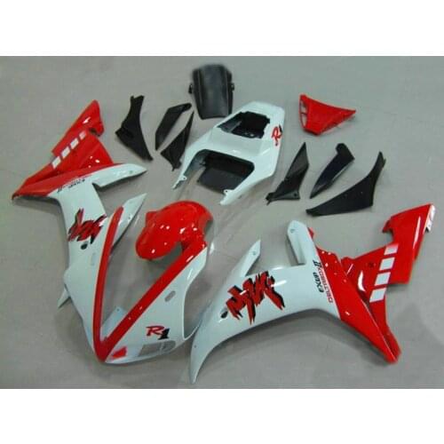 MOTOMARTS Full injection fairings sets for YAMAHA 2002 R1 2003 YZF R1 02 03 white red ABS plastic fairing parts