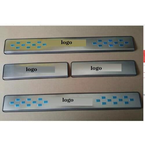 Scuff plate threshold for Hyundai Solaris 2011-2014 HB and Sedan, stainless steel,auto accessories Welcome Pedal Threshold