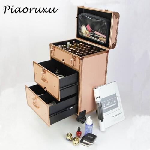 Professional Hairdressing rolling luggage Toolbox Salon Hairdresser trolley suitcase Beauty Salon Large Drawer Toolbox