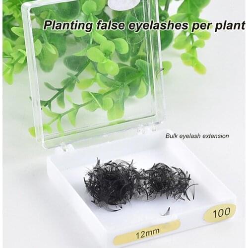 100Pcs/Box Fake Eyelashes Three-dimensional 8-15mm Length Eyelash Planting Loose Artificial Eye Lashes Extension for Makeup