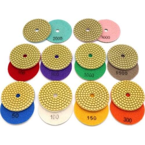 3" 4" Wet/Dry Diamond Polishing Pads Sanding Grinding Disc Marble Granite Polisher Flexible Stone Ceramic Tile Hand Tools