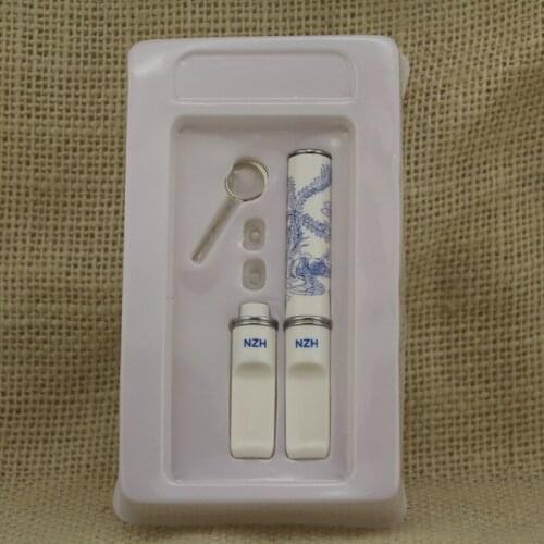 Blue and White Porcelain Cleaning Cigarette Holder Smoking Accessories Gadgets for Men Cigarette Accessories Good Gift for Men