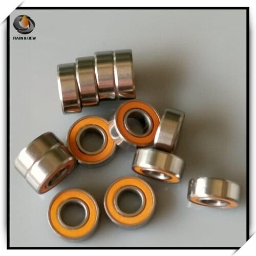 SMR104 2RS 4X10X4 2PCS Fishing Reel Bearing ABEC 7 SMR104 2RS ORANGE RUBBER Stainless steel hybrid ceramic bearing