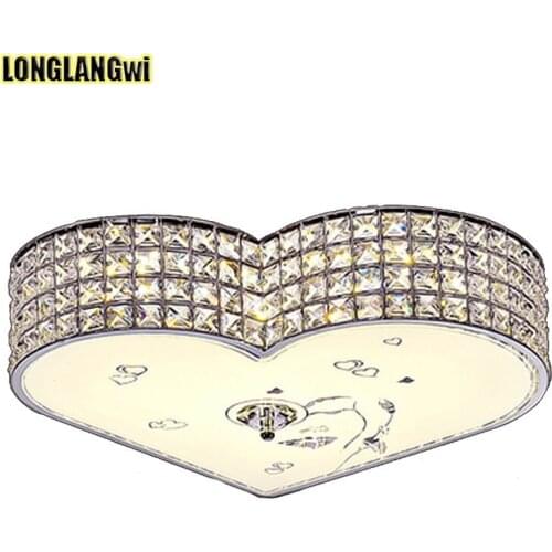 LED Crystal Ceiling lights New K9 Crystal Lustre Ceiling Lustre Lamp Fixture For Wedding Heart-shaped love