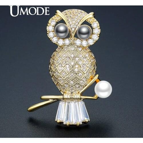 UMODE New Fashion Jewelry Cute Animal Owl Brooches for Women Wedding Bridal Apparel Accessories Christmas Gifts Brosches UX0014A