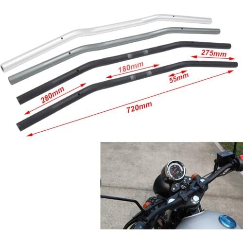 22mm Universal Motorcycle CNC Handlebar Motor Motorbike Aluminum Alloy Handlebars Moto Scooter Retro Black Anti-rust Handle Bars