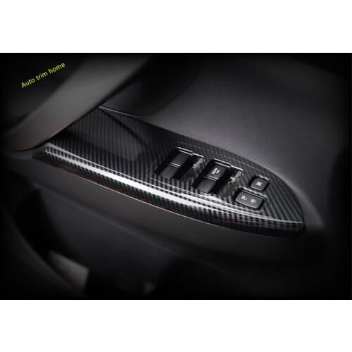 Inner Door Handle Holder Window Lift Button Switch Panel Cover Trim ABS Fit For Mitsubishi Eclipse Cross 2018 2019 2020 2021