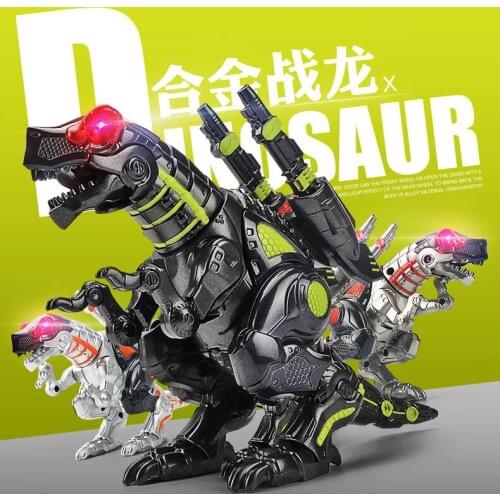 High Simulation Alloy Dinosaur Tyrannosaurus Sound and Light Toy Model Movable Alloy Warrior Mechanical 1:32 Animal Model