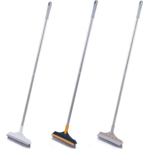 2 In 1 Design Corner V Head Design Cleaning Brush Tough Dismountable Handle Shower Kitchen Bathroom Scrape Scrubber Washing Tool